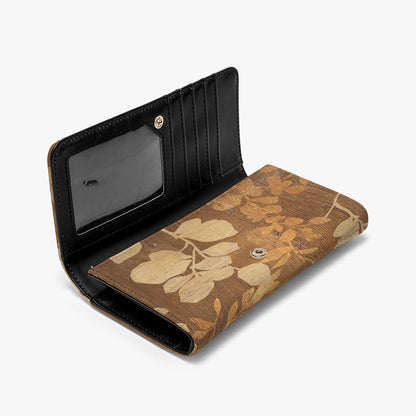 Wood Leaves Foldable Wallet