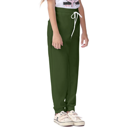 School Green Bottom Kid's Casual Pants