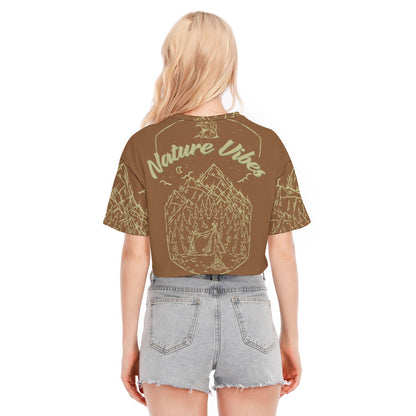 Natural Vibes Women's Cropped T-shirt | 190GSM Cotton