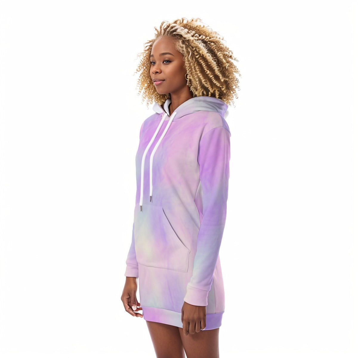 Pink fusion Women's Heavy Fleece Long Hoodie