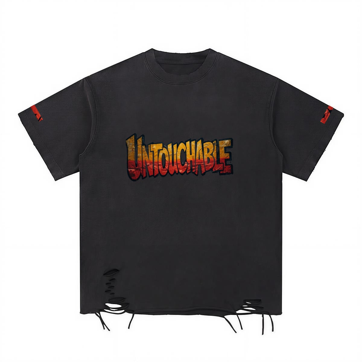 Untouchable Men’s Distressed Washed Oversized T-Shirt
