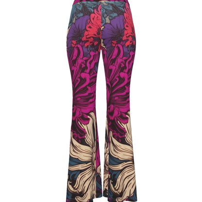 Floral Flare Women's Skinny Flare Pants