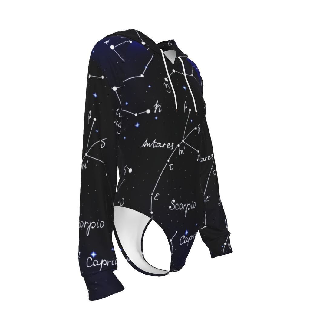 What's your sign? Women's Raglan Sleeve Hooded Bodysuit