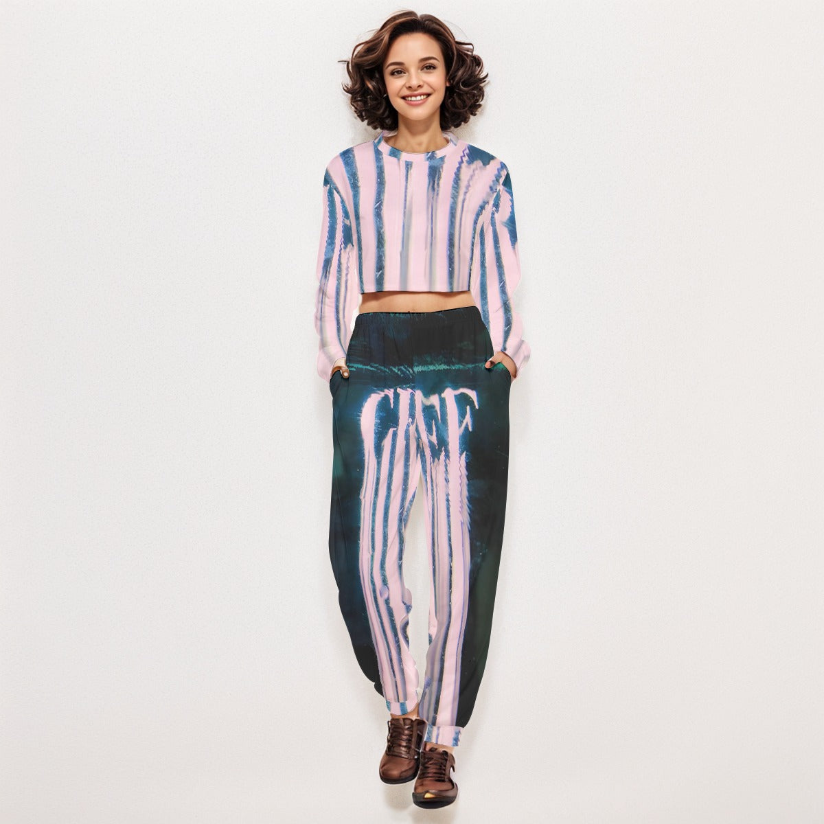 Glee Women's Crop Sweatshirt Suit