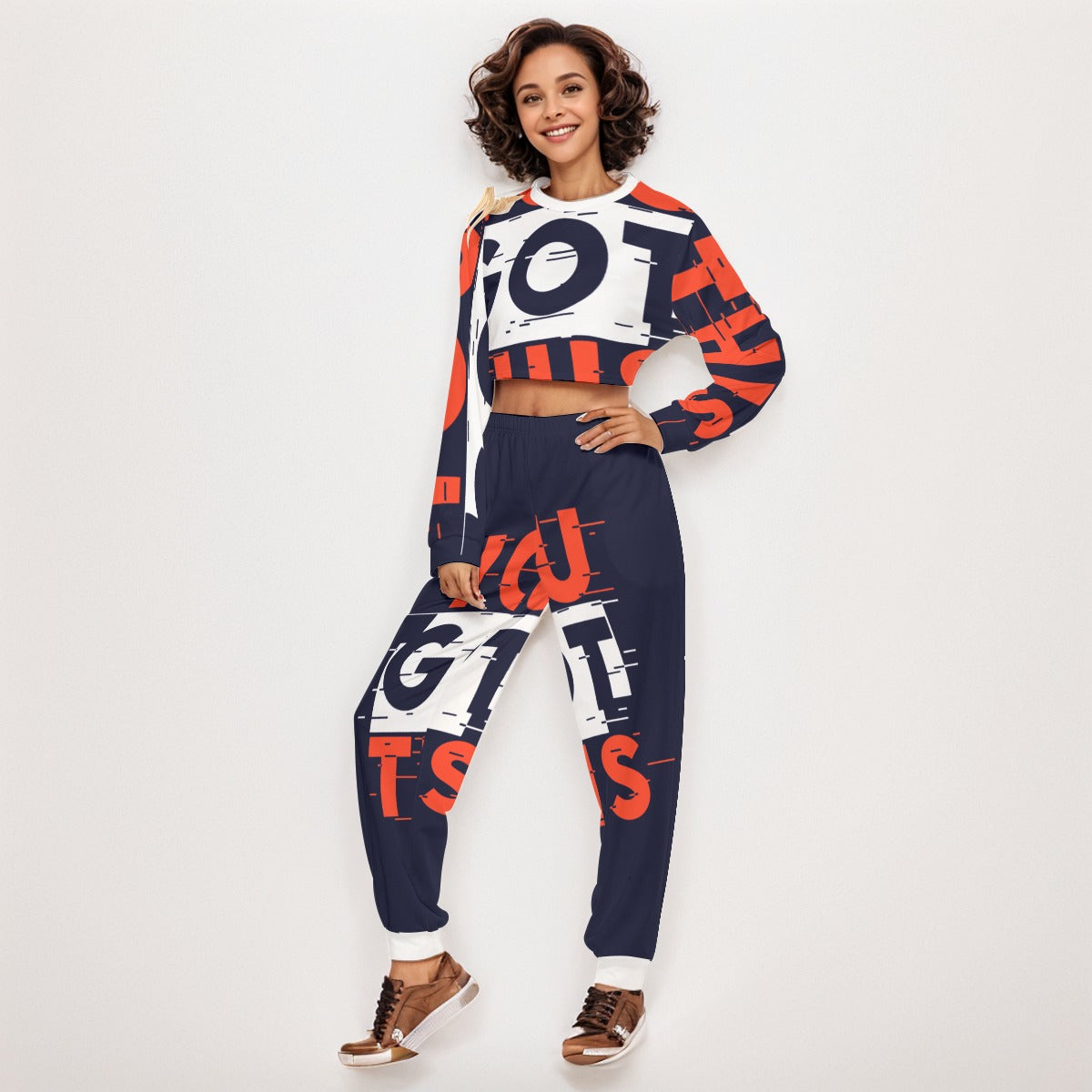 You got this! Women's Crop Sweatshirt Suit