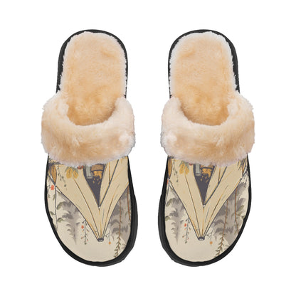 Faux Toe Women's Home Plush Slippers