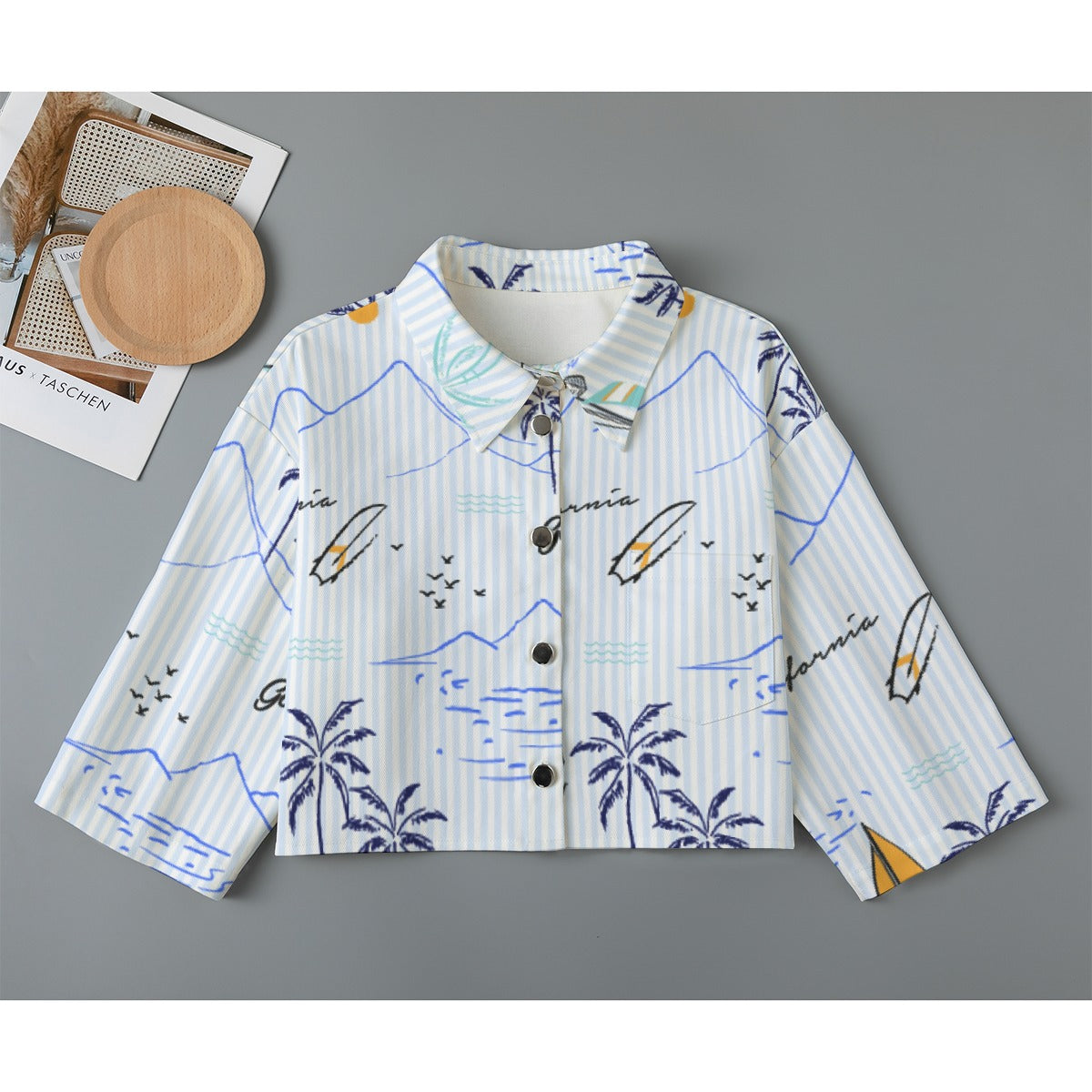Blue Ink Women's Cropped Jacket