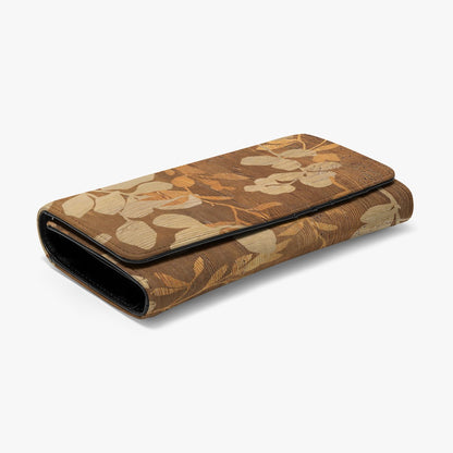 Wood Leaves Foldable Wallet