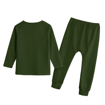 Sweat Green Kid's Knitted Fleece Set