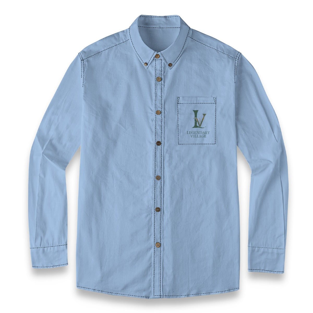 Rugged Touch logo Men's Cotton Long Sleeve Shirt