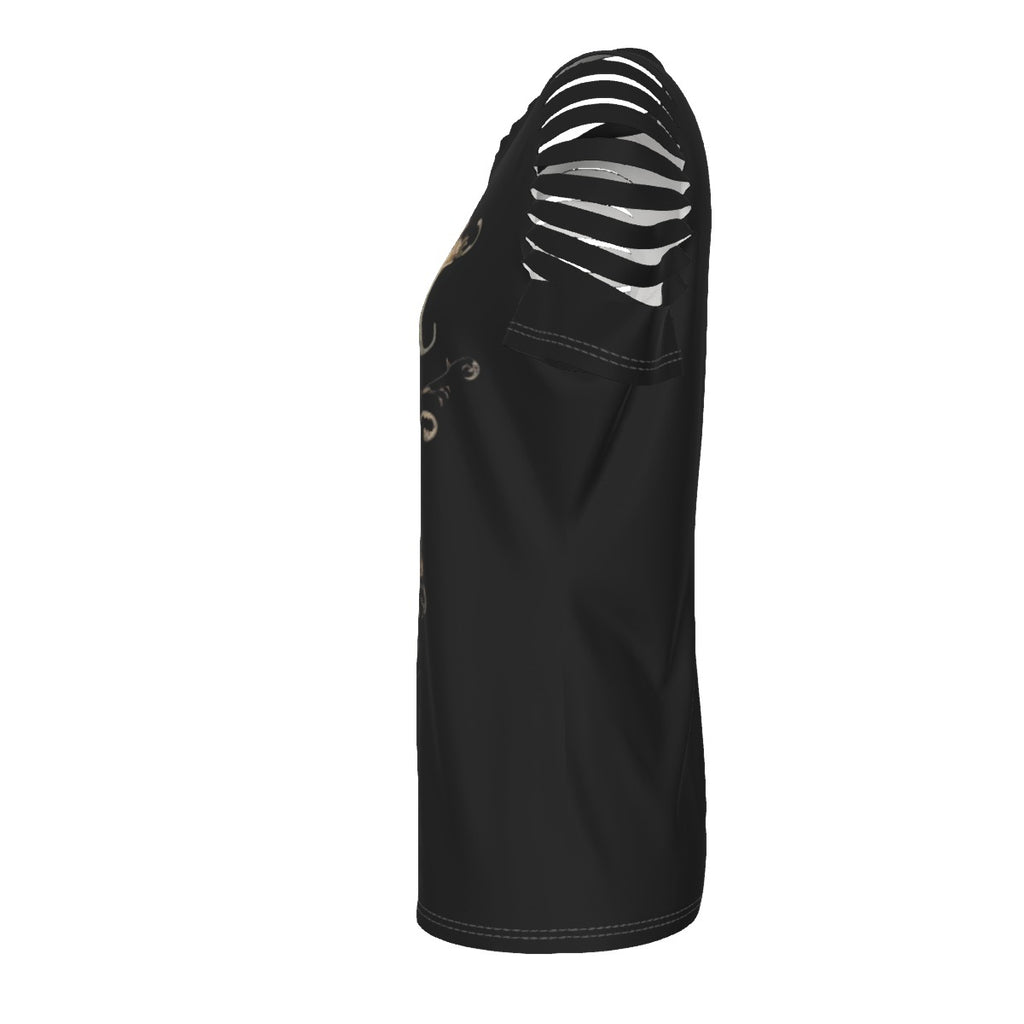 Just a girl Women's Ripped T-Shirt
