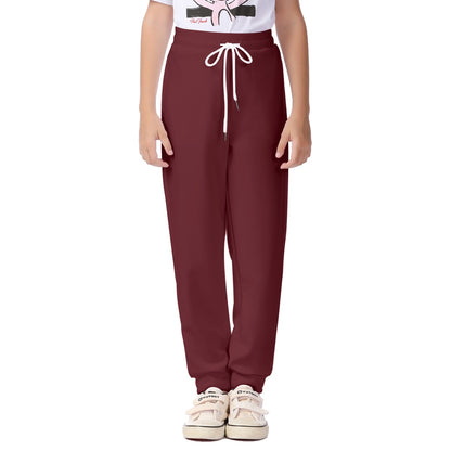 School Burgundy Bottoms Kid's Casual Pants