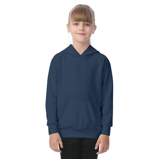 School Navy Tops Kid's Raglan Pullover Hoodie