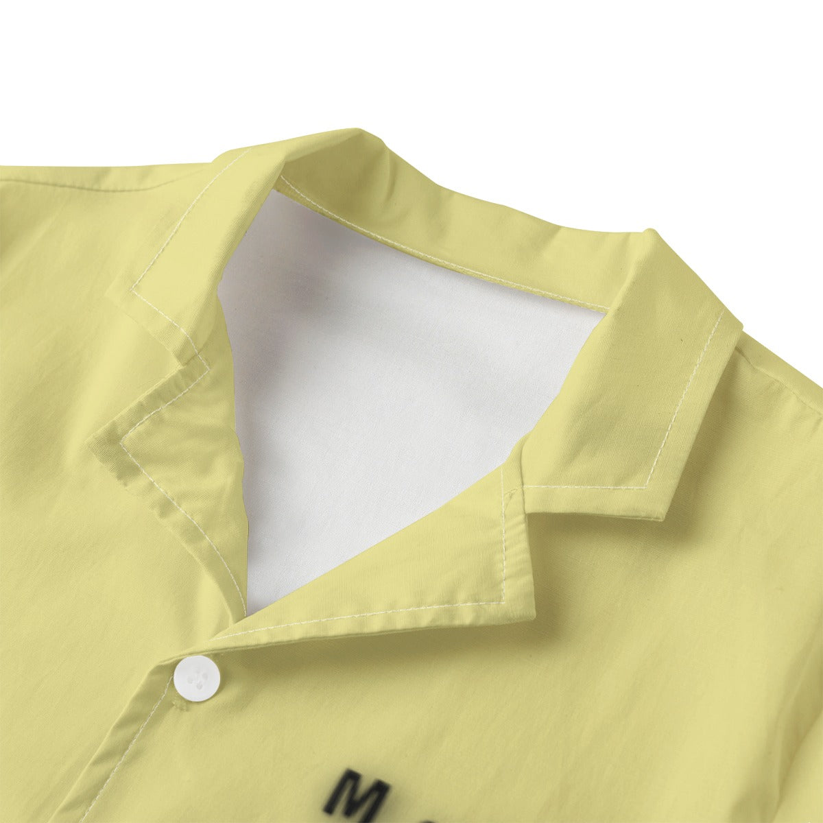 School Yellow Button Up Kid's Hawaiian Vacation Shirt | 115GSM Cotton poplin