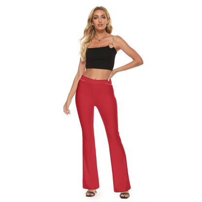 Red Flare Women's Skinny Flare Pants