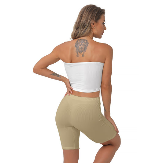 Tan Biker Women's Shorts