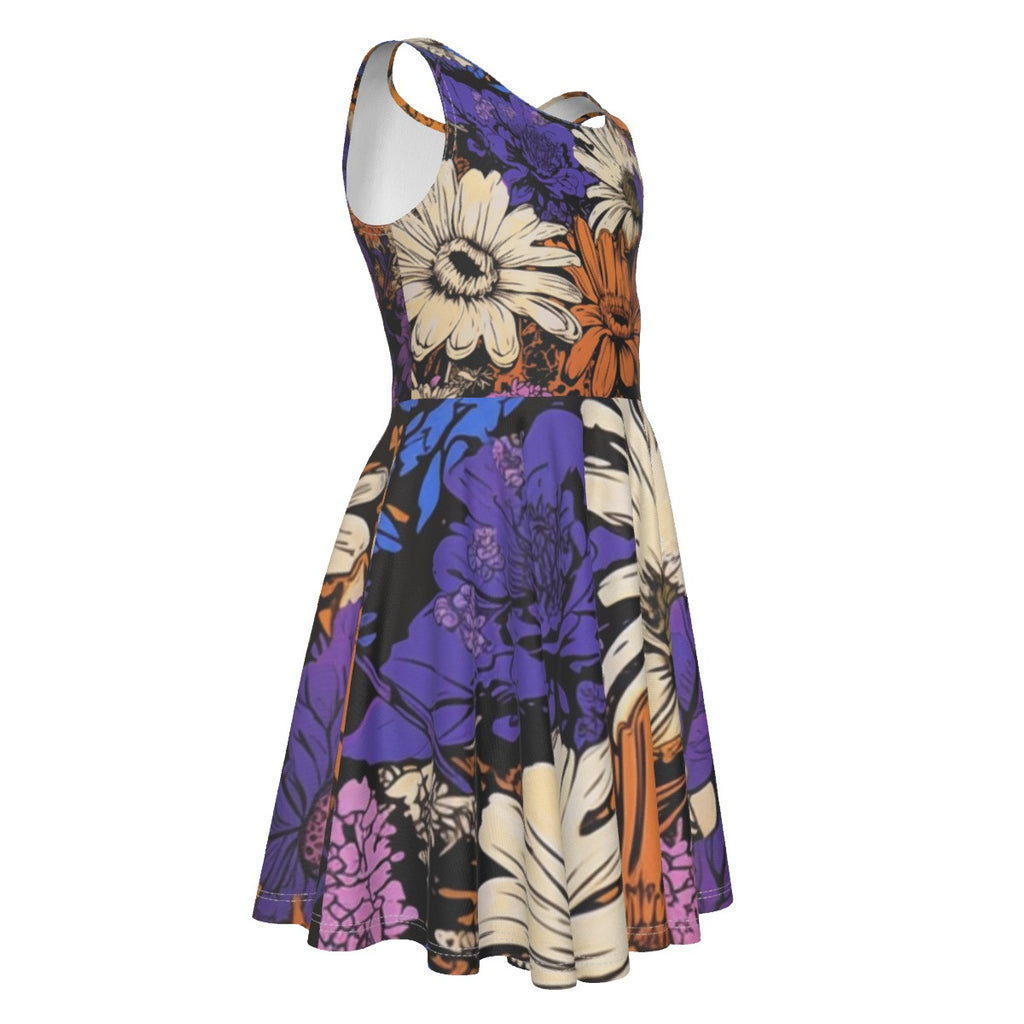 Ultimate Flowers Kid's Sleeveless Vest Dress