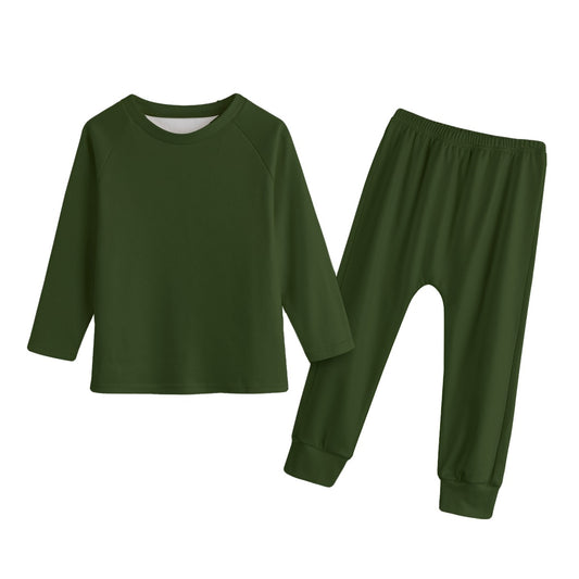 Sweat Green Kid's Knitted Fleece Set