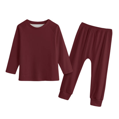 Sweat Burgundy Kid's Knitted Fleece Set