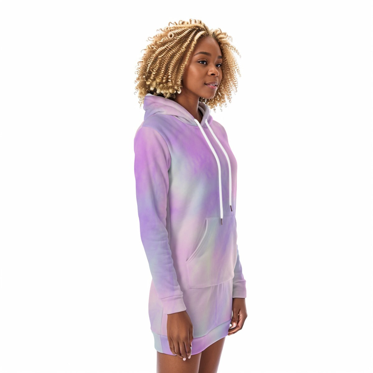 Pink fusion Women's Heavy Fleece Long Hoodie