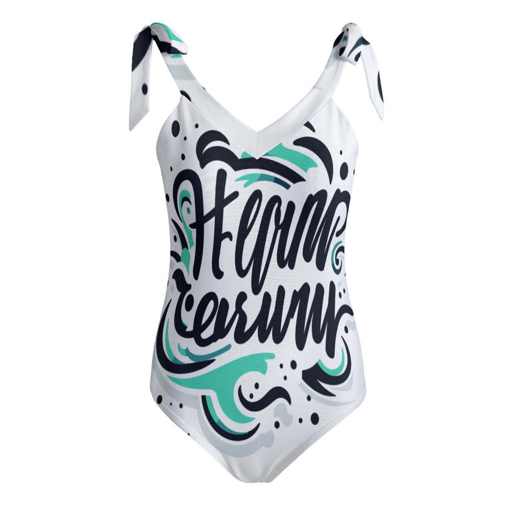 Love Women's Tie Shoulder Onepiece Padded Swimsuit
