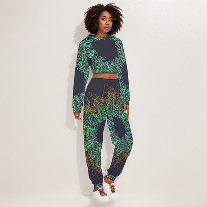 Electrified Women's Crop Sweatshirt Suit