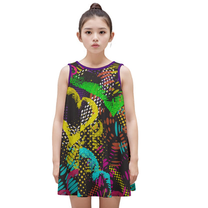 Superstar Kid's Sleeveless Dress | 180GSM Cotton