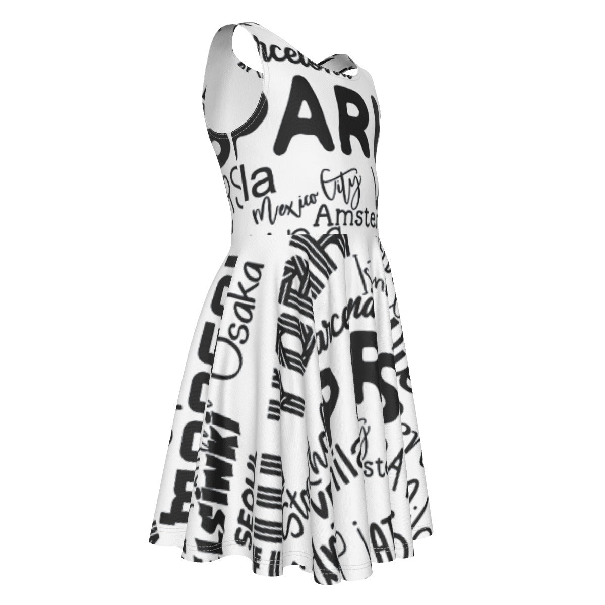 All over the world Kid's Sleeveless Vest Dress