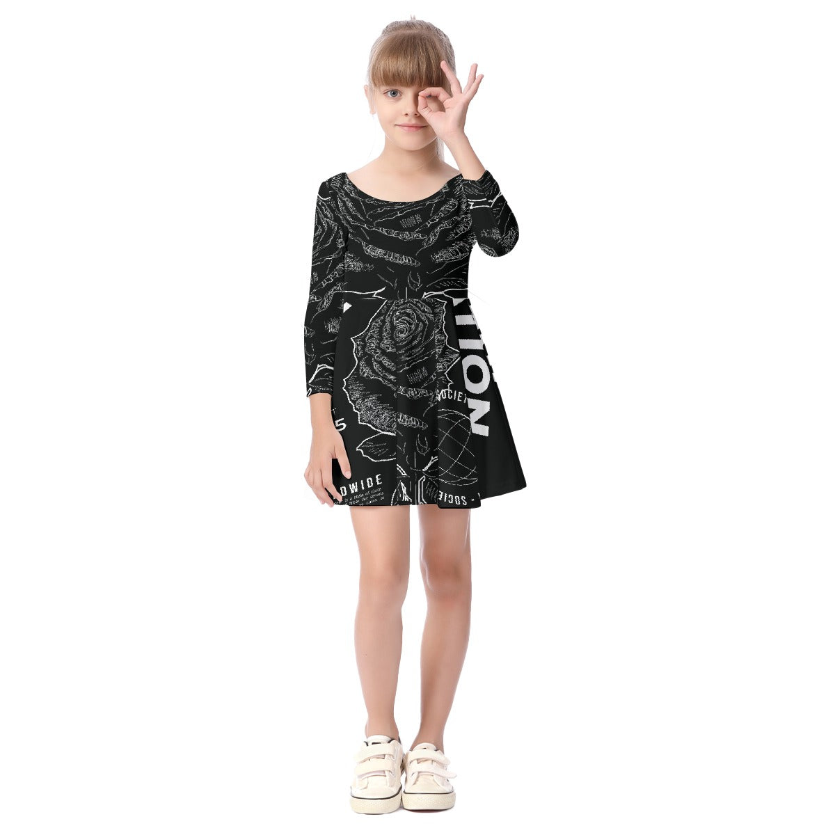 She Rose Kid's Long Sleeve Dress