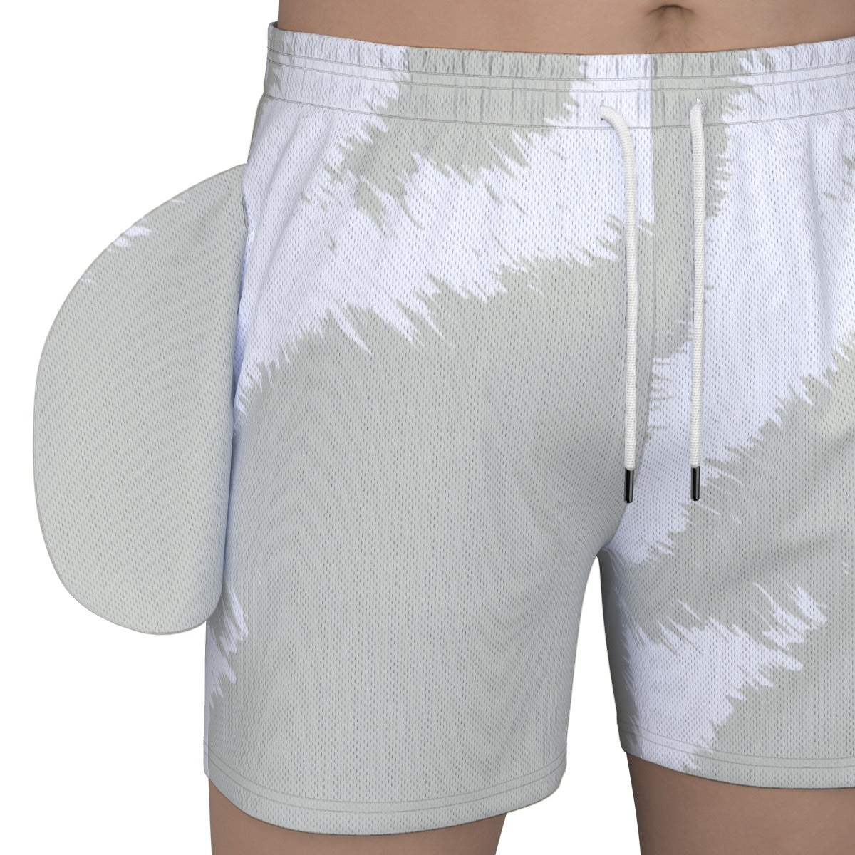 White Stripe Men's Shorts