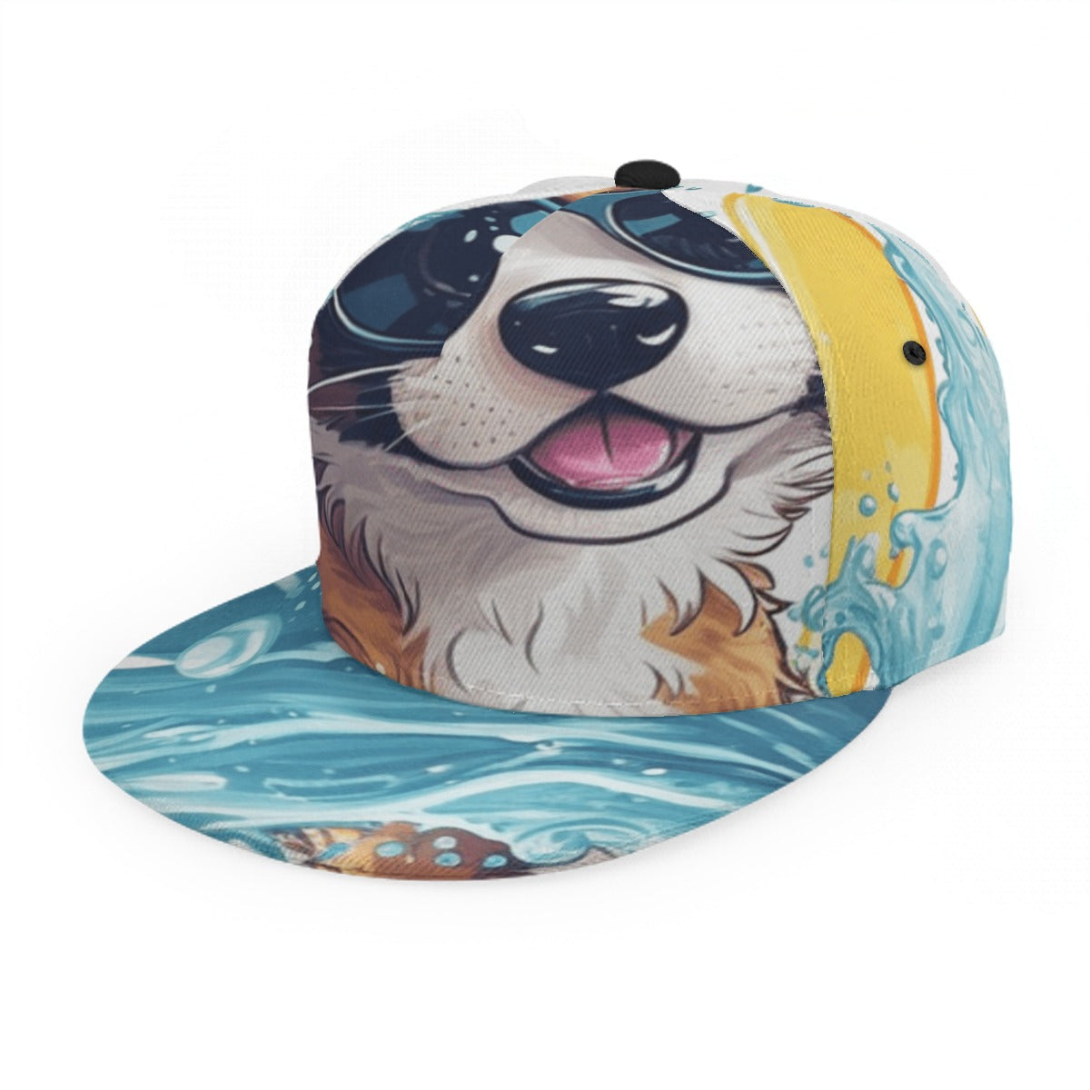 Woof Splash Baseball Cap With Flat Brim