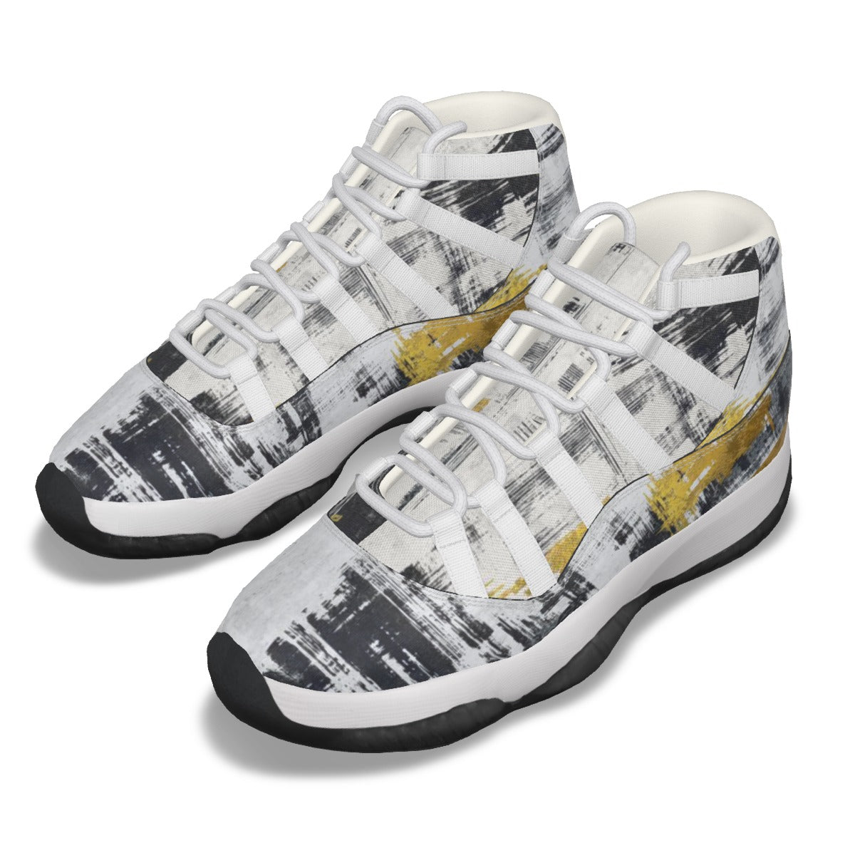 Charcoal Wash Men's High Top Basketball Shoes