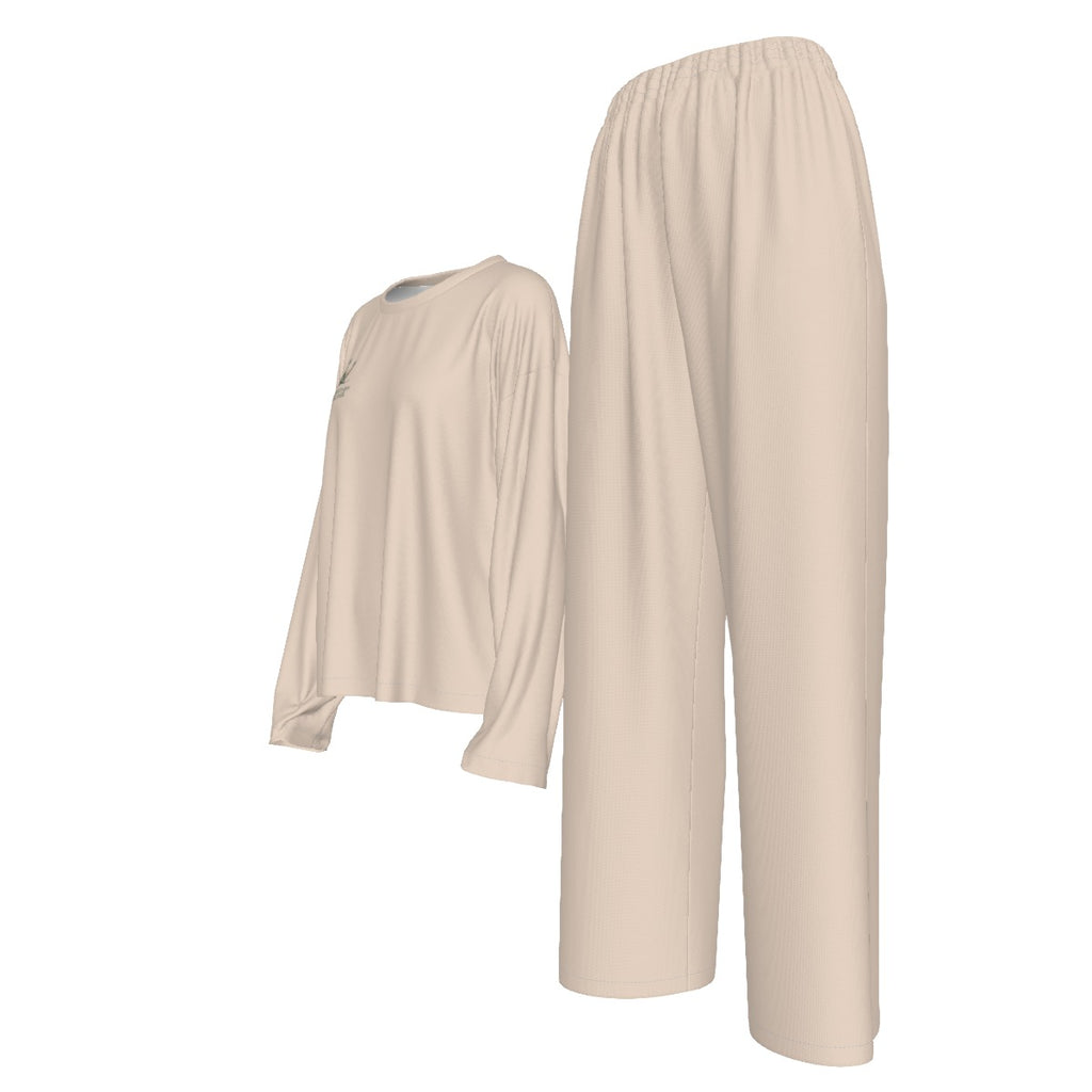LV Signature Women's Casual Long-Sleeves Trouser Set
