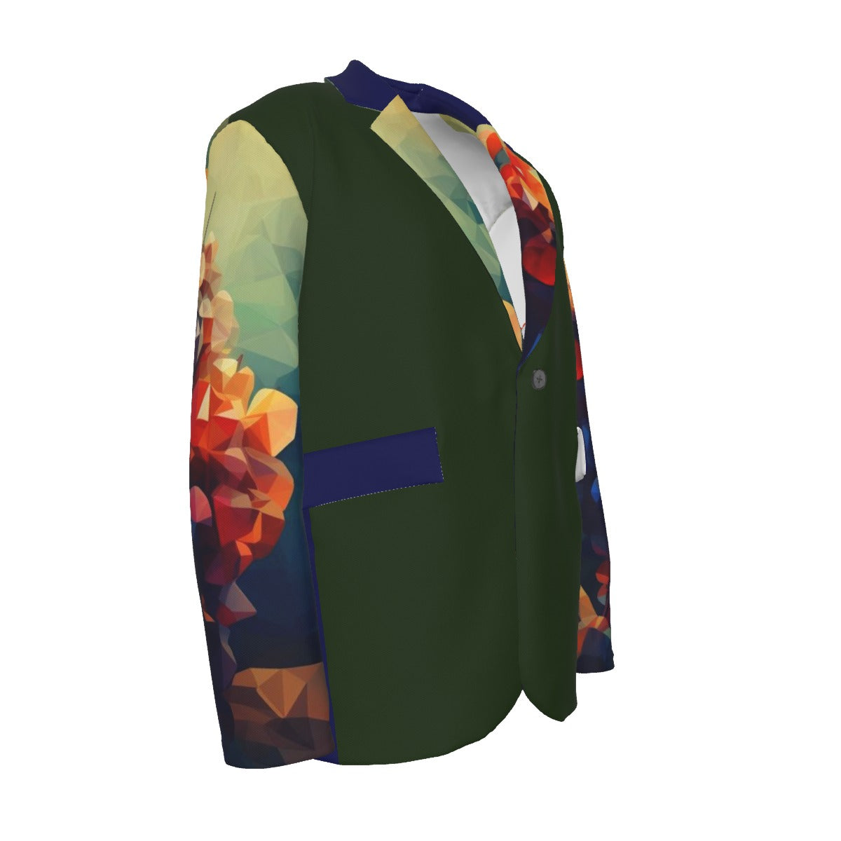 Floral Gentleman Men's Casual Flat Lapel Collar Blazer | 245GSM Cotton