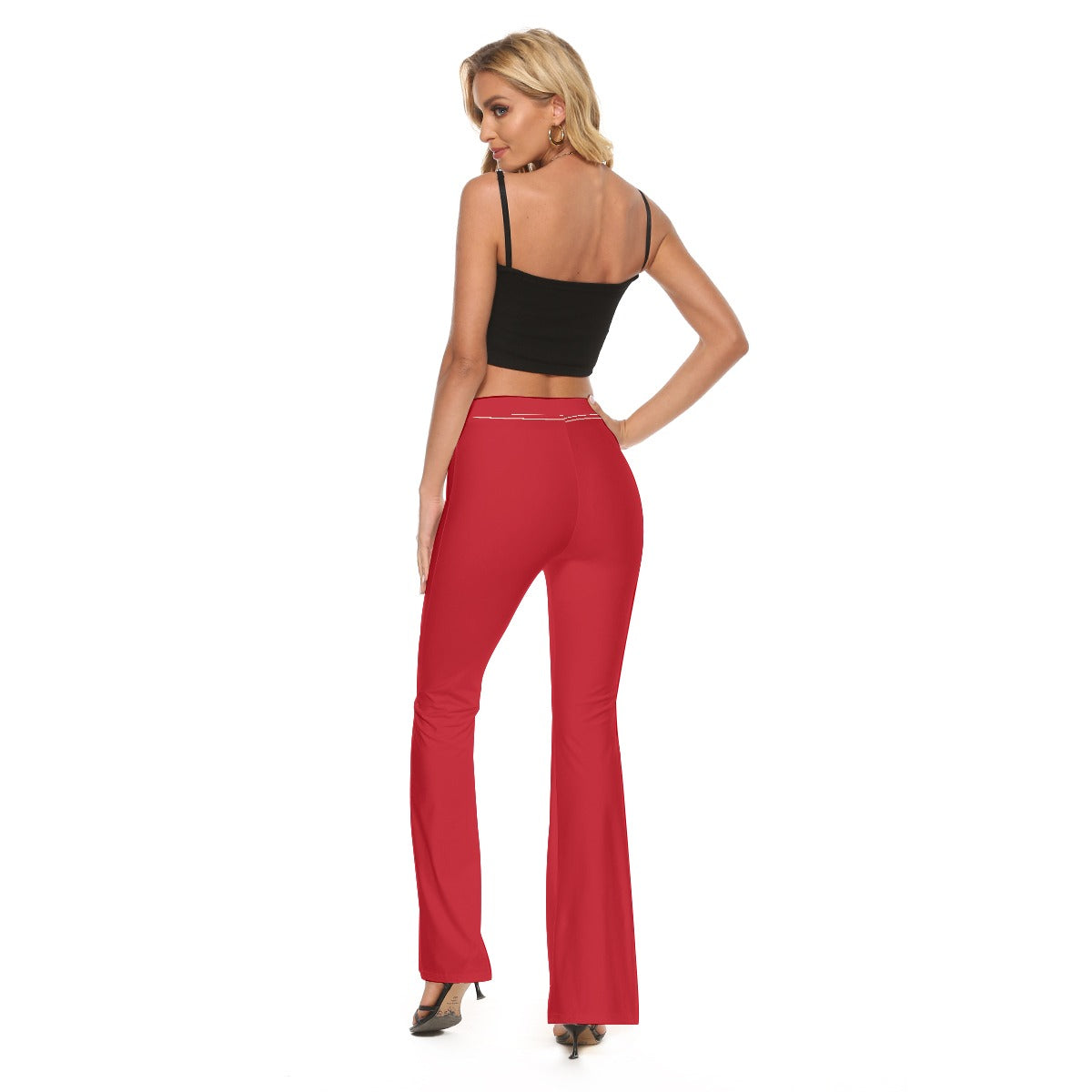 Red Flare Women's Skinny Flare Pants