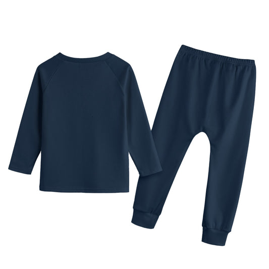 Sweat Navy Kid's Knitted Fleece Set