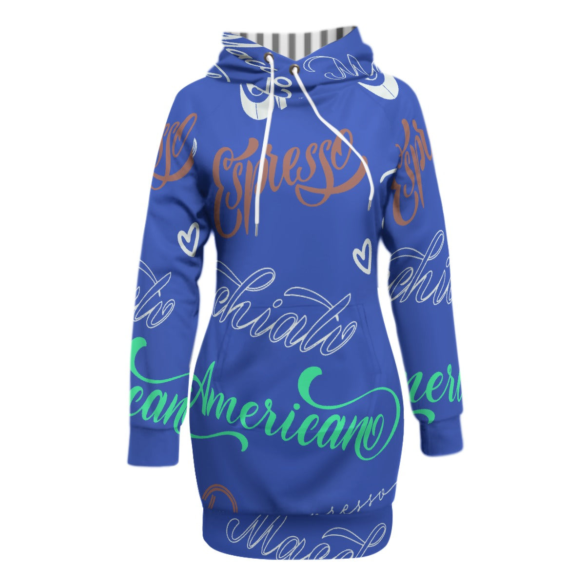 Coffee Girl Pullover Hoodie Dress