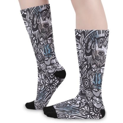 Graffiti Unisex Long Socks