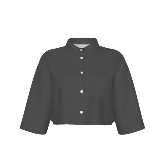 Charcoal Women's Cropped Jacket