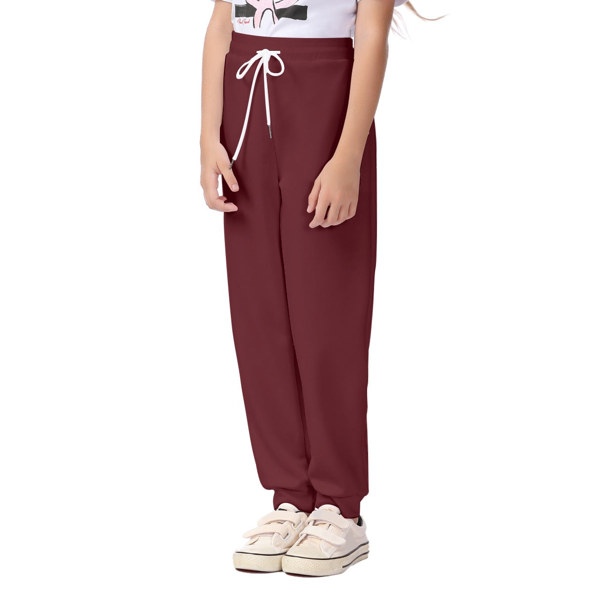 School Burgundy Bottoms Kid's Casual Pants