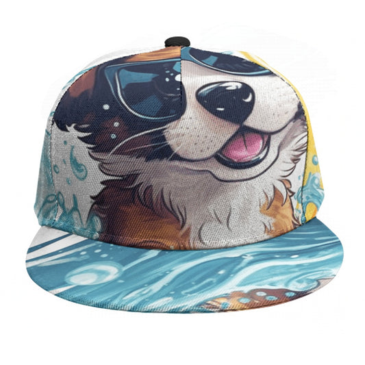 Woof Splash Baseball Cap With Flat Brim