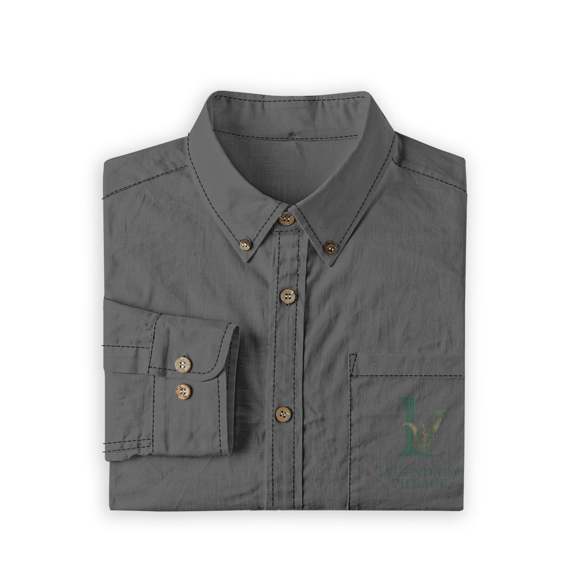 Rugged Touch logo Men's Cotton Long Sleeve Shirt