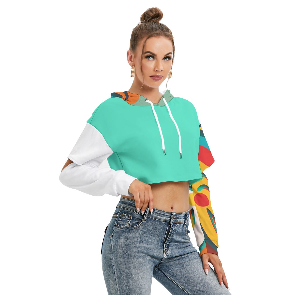 Lefty Women's Heavy Fleece Hoodie With Hollow Out Sleeve