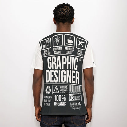 Graphic designer Men's Short Sleeve T-shirt With Button Closure