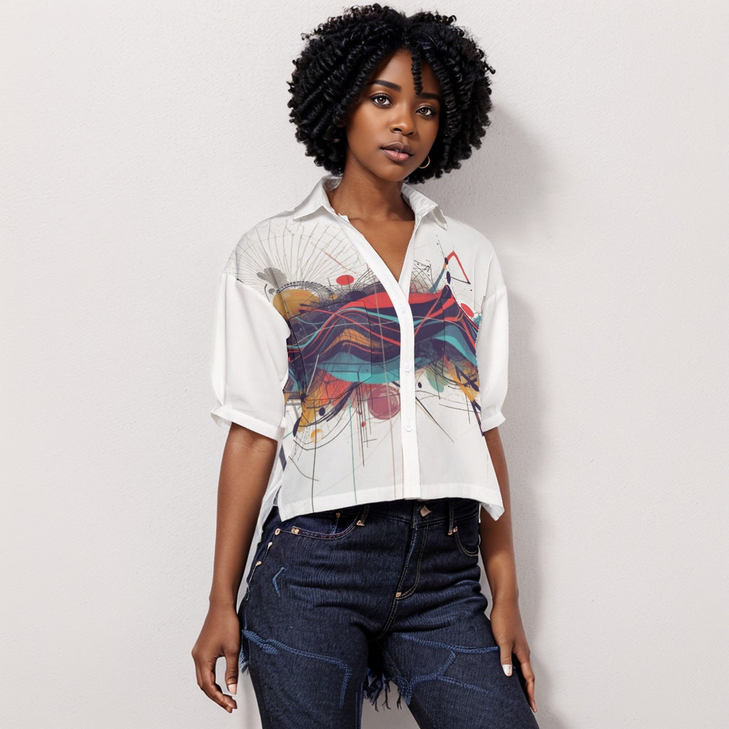 LV Signature Women's V-neck Blouse