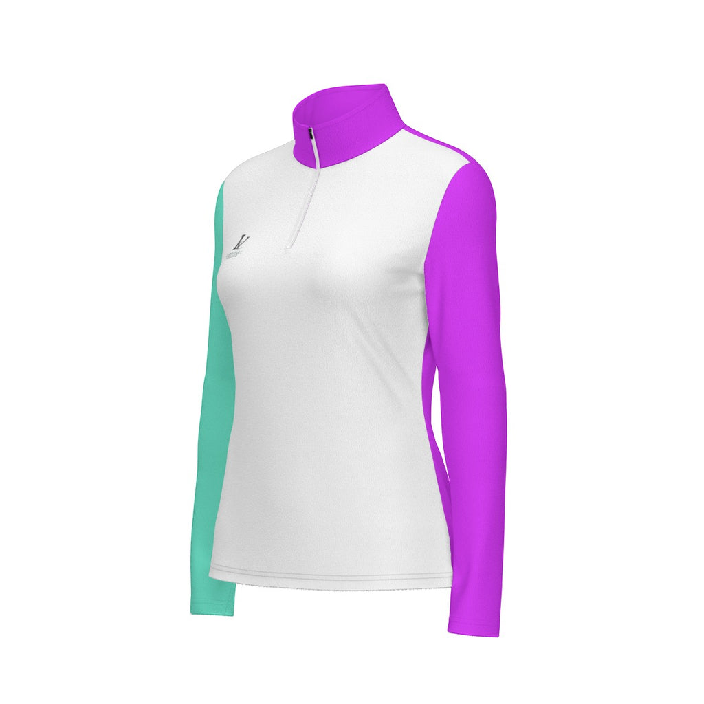 LV Signature Women's Sports Collar Jersey With Long Sleeve