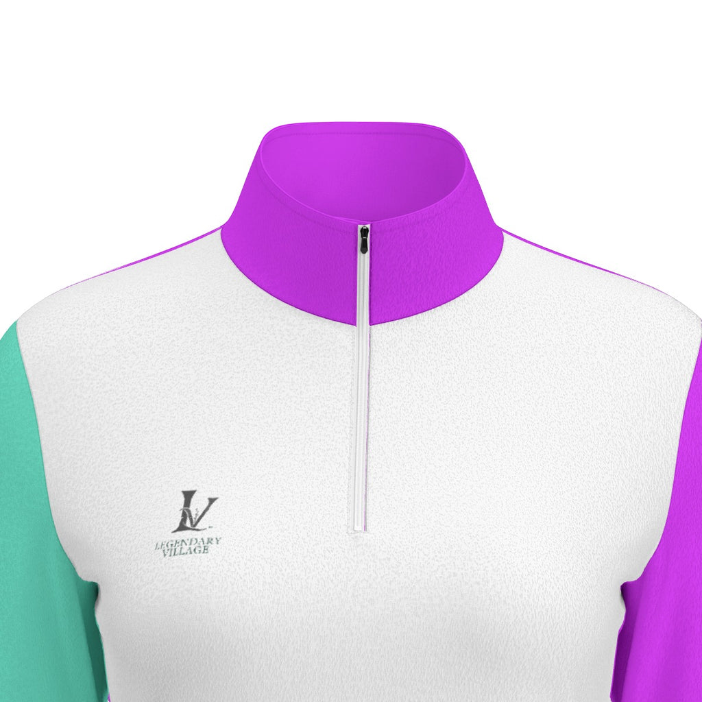 LV Signature Women's Sports Collar Jersey With Long Sleeve