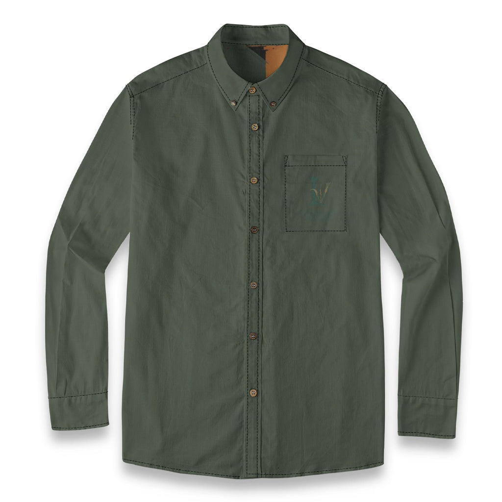 Rugged Touch logo Men's Cotton Long Sleeve Shirt