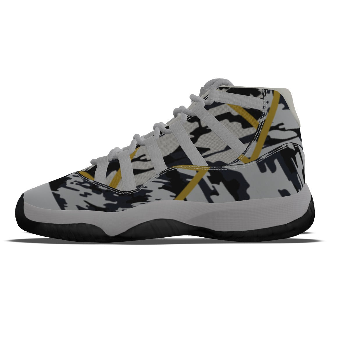 Gold Streak Men's High Top Basketball Shoes