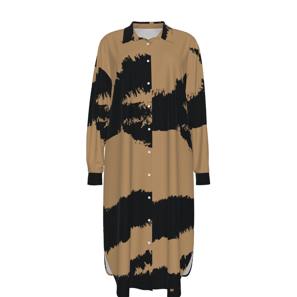 Paintbrush  Women's Long Shirt Dress